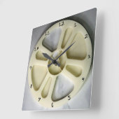 Horloge Carrée Simulation de bobines de 7 po avec numéros (Angle)