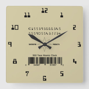 Horloge Carrée Simulé 500 ans atomique