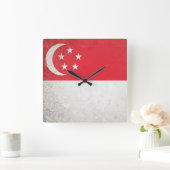 Horloge Carrée Singapour (Maison)