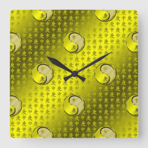 Horloge Carrée Singe de Métal