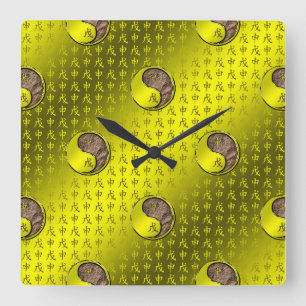 Horloge Carrée Singe de Terre