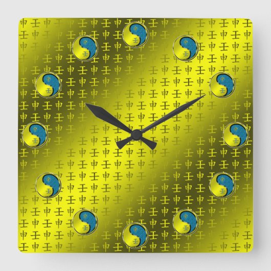 Horloge Carrée Singe d'eau (Recto)
