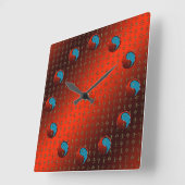 Horloge Carrée Singe d'eau (Angle)