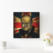 Horloge Carrée Sir Winston Churchill (Maison)