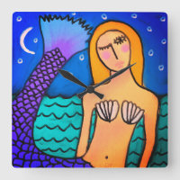 Sirène au clair de lune Art Abstrait