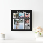 Horloge Carrée Six Photo Collage Matriplate (Maison)