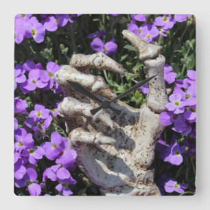 Horloge Carrée Skelethand - Gothic / Wanduhr