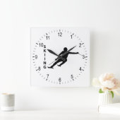 Horloge Carrée Ski (Maison)