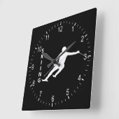 Horloge Carrée Ski (Angle)