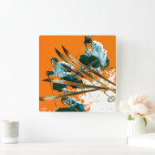 Horloge Carrée Ski Jumpers par Ski Weld (Maison)