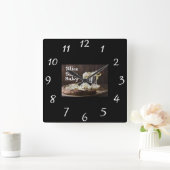 Horloge Carrée Slice Slice Baby Wall Clock (Maison)