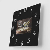 Horloge Carrée Slice Slice Baby Wall Clock (Angle)