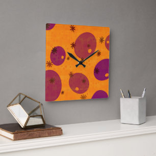 Horloge Carrée SlipperyJoe's Happy Hanoukka juive hébraïque gelée