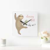 Horloge Carrée Sloth Dancing | Pourquoi Pas ? (Maison)
