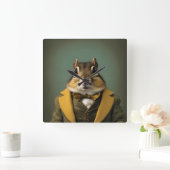 Horloge Carrée Smart Chipmunk (Maison)