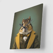 Horloge Carrée Smart Chipmunk (Angle)