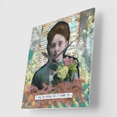 Horloge Carrée Snarky (Angle)