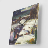 Horloge Carrée Snow de l'Est (Angle)