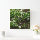 Horloge Carrée Snowdrops (Maison)