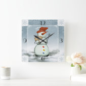 Horloge Carrée Snowman (Maison)