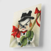 Horloge Carrée Snowman 004 (Angle)