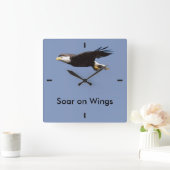 Horloge Carrée "Soar on Wings" Eagle In Flight (Maison)