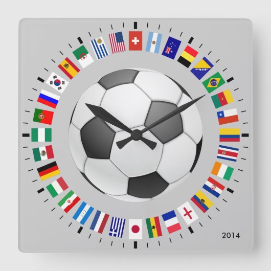 HORLOGE CARRÉE SOCCER (Recto)