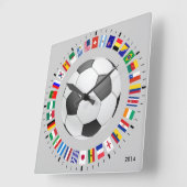 HORLOGE CARRÉE SOCCER (Angle)