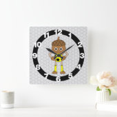 Horloge Carrée Soccer (Maison)