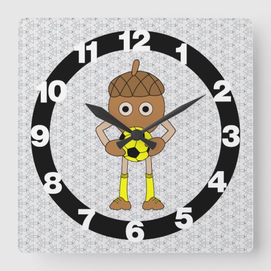 Horloge Carrée Soccer (Recto)