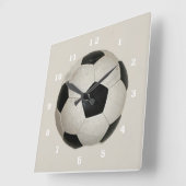 Horloge Carrée Soccer Ball Acrylique Wall Clock (Angle)