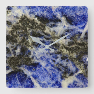 Horloge Carrée Sodalite bleue