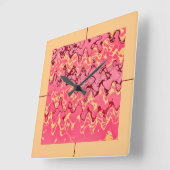 Horloge Carrée Soirée chaude (Angle)