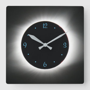 Horloge Carrée Solar eclipse