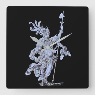 Horloge Carrée soldat du XVIIe siècle