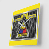 Horloge Carrée " Soldats de fer " 1re division blindée (Angle)