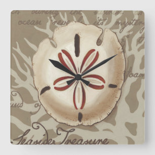 Horloge Carrée Sonnet de bord de mer III