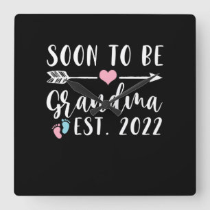 Horloge Carrée Soon To Be Grandma 2022