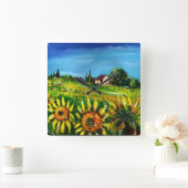 HORLOGE CARRÉE SOUFFRANCES ET CAMPAGNE EN TOSCANE (Maison)