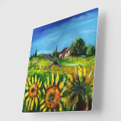 HORLOGE CARRÉE SOUFFRANCES ET CAMPAGNE EN TOSCANE (Angle)