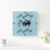 Horloge Carrée SOUNDS OF MUSIC Clock (Maison)