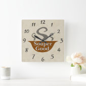 Horloge Carrée Souper Good Wall Clock (Maison)