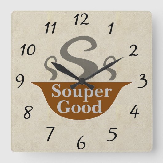 Horloge Carrée Souper Good Wall Clock (Recto)