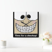 Horloge Carrée Souriez avec des bretelles (Maison)