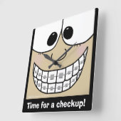 Horloge Carrée Souriez avec des bretelles (Angle)