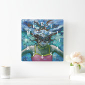 Horloge Carrée Sous la nage aquatique (Maison)