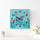 Horloge Carrée Sous l'océan (Maison)