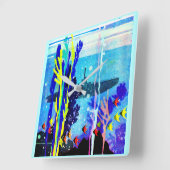 Horloge Carrée sous-marin fantôme dans les eaux tropicales (Angle)