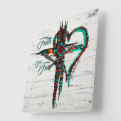 Horloge Carrée Southwest Cross Square Wall Clock (Angle)