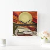 Horloge Carrée Southwestern Skies Art Abstrait (Maison)